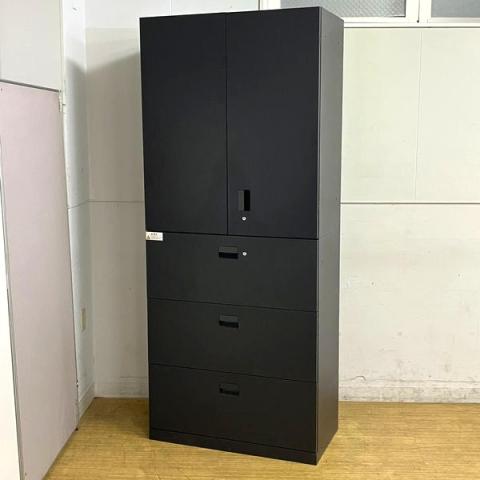【中古】エスキャビネット  イトーキ（ITOKI） ハイキャビネット／両開き＋3段ラテラル
