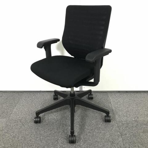 【中古】エピオスチェア KE-460GB-T1T1T1 イトーキ（ITOKI） 肘付ローバックチェア