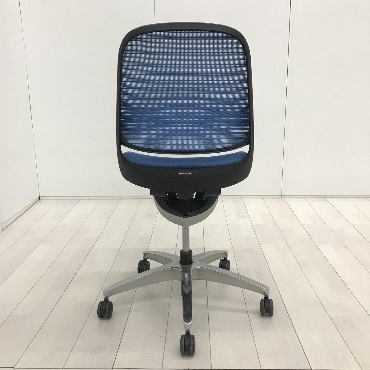 中古】ルーチェ 81L1JR FGR5 オカムラ/okamura 肘無ローバックチェア 