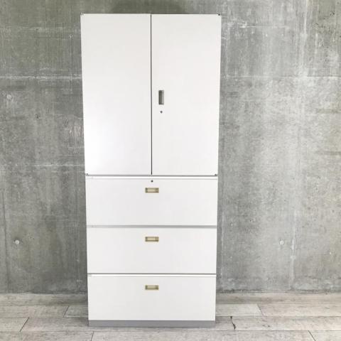 【中古】シンライン  イトーキ（ITOKI） ハイキャビネット／両開き＋3段ラテラル