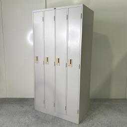 【コート類も入る縦長ロッカー！　4人用更衣用ロッカー！！】■ウチダ製　システムロッカーシリーズ　4人用ロッカー　更衣用ロッカー　縦型　W900×D515㎜　■グレー