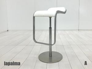 A）lapalma/ラパルマ　レム カウンタースツール ロー　AZUMI　安積伸＆朋子　ホワイト　合成皮革