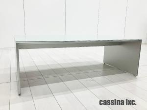 cassina ixc /カッシーナ イクスシー　エアフレーム センターローブル　ガラス天板　W1680
