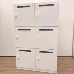 【フリーアドレス化の相棒！個人の荷物を収納可能なダイヤル錠式の6人用ロッカーが入荷！】■イトーキ（ITOKI）製　サフィシリーズ（suffi）　６人用パーソナルロッカー　■投函口付　■ダイヤル錠　■ホワイト【T6】