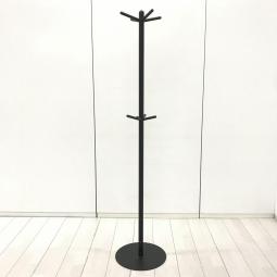 【事務所用や来客用、個室用としてもおすすめ！ポールハンガー！】■オカムラ(okamura)製　ハンガースタンド　ポールタイプ　コートハンガー　H1600㎜　■ブラック