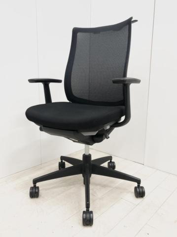 【中古】ベゼル アルミポリッシュ CRS-G2800E6 コクヨ（KOKUYO） 肘付ハイバックチェア
