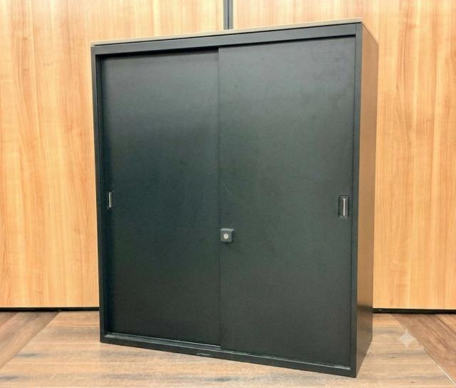 【中古】レクトライン  オカムラ（okamura） ローキャビネット／引き違い