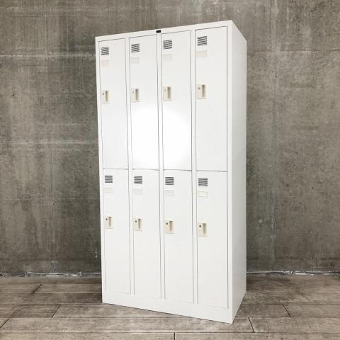 【中古】システム NS-4連2段 ウチダ（UCHIDA) 8人用更衣ロッカー