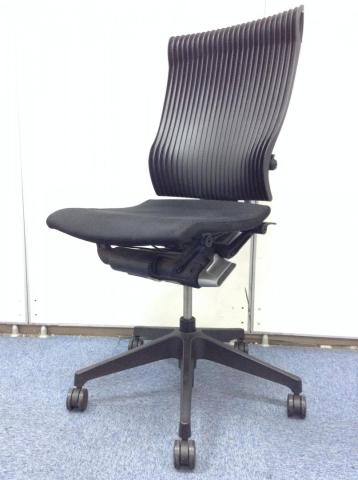 【中古】スピーナチェア（エラストマー） KE-755GP-T1T1SG イトーキ（ITOKI） 肘無ハイバックチェア