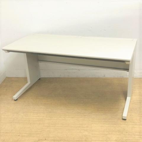 【広々としたワークスペースで作業効率アップ!】■コクヨ MXVシリーズ 平デスク W1400×D700×H700mm ナチュラルグレー ■高品質で使いやすい!配線機能充実!