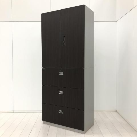 【中古】シンライン  イトーキ（ITOKI） ハイキャビネット／両開き＋3段ラテラル