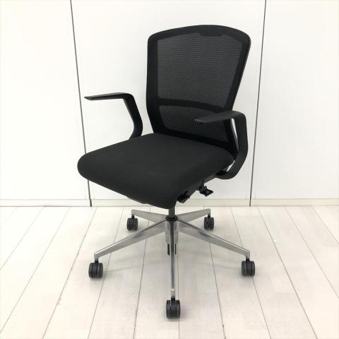【中古】エルフィ ELA2-00B ウチダ（UCHIDA) 肘付ミドルバックチェア