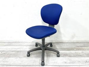 【外部倉庫品】【三次元形状のモールドウレタンが身体にフィット！】■KOKUYO（コクヨ）製　LEGNO2（レグノチェア）　ブルー　■肘無し　セパレートタイプ　レザー仕様　■ふっくらクッションが心地よい！【AO】