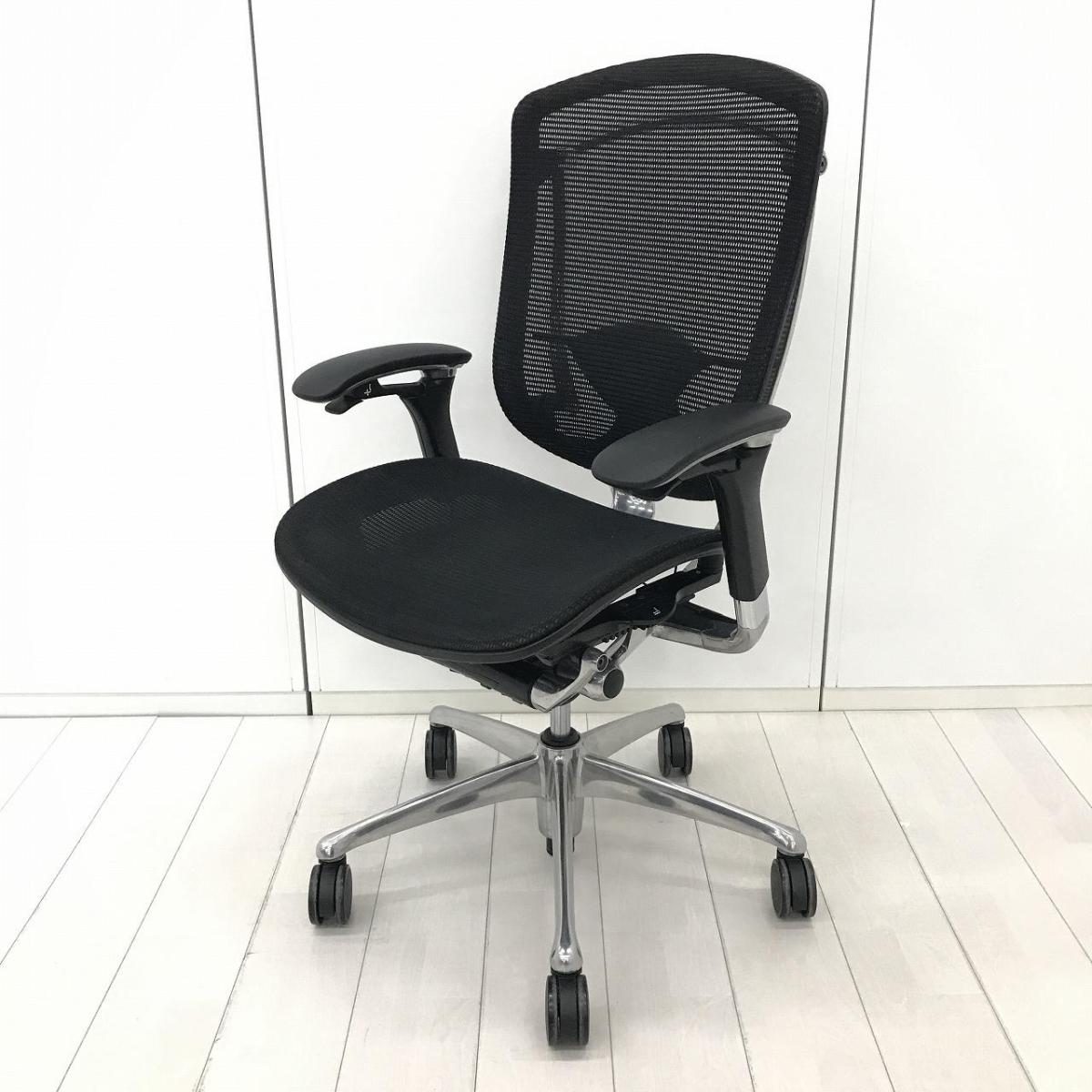 中古】コンテッサチェア CM31AB FBH1 オカムラ/okamura 肘付ハイバック 