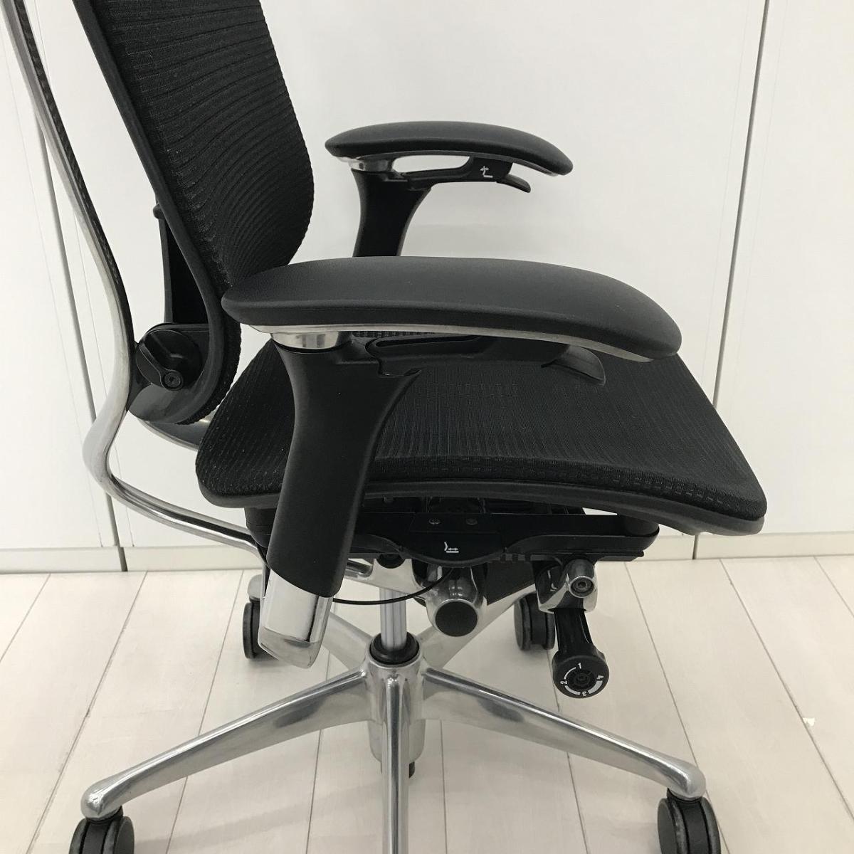 中古】コンテッサチェア CM31AB FBH1 オカムラ/okamura 肘付ハイバック 