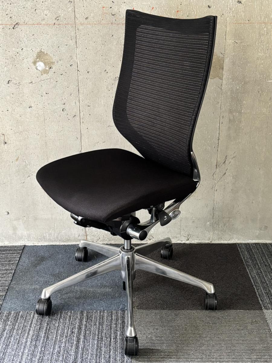 中古】バロンメッシュチェア CP85BR FDF1 オカムラ/okamura 肘無 