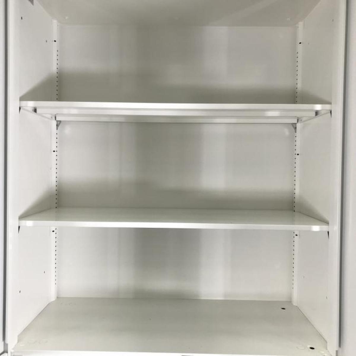 中古】レクトライン オカムラ/okamura ハイキャビネット／両開き＋3段