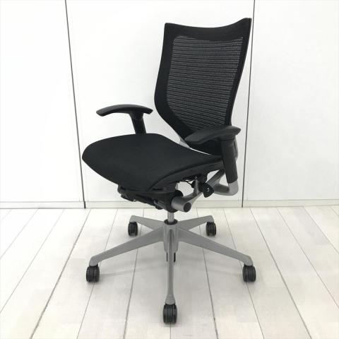 【中古】バロンチェア CP83CR FDH1 オカムラ（okamura） 肘付ローバックチェア