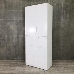 【大人気コクヨ製のエディアシリーズ両開き＋３段ラテラルハイキャビネット　が入荷！】■コクヨ（KOKUYO）製　エディアシリーズ　両開き＋３段ラテラルハイキャビネット　■ホワイト　■シリンダー錠タイプ(一部)