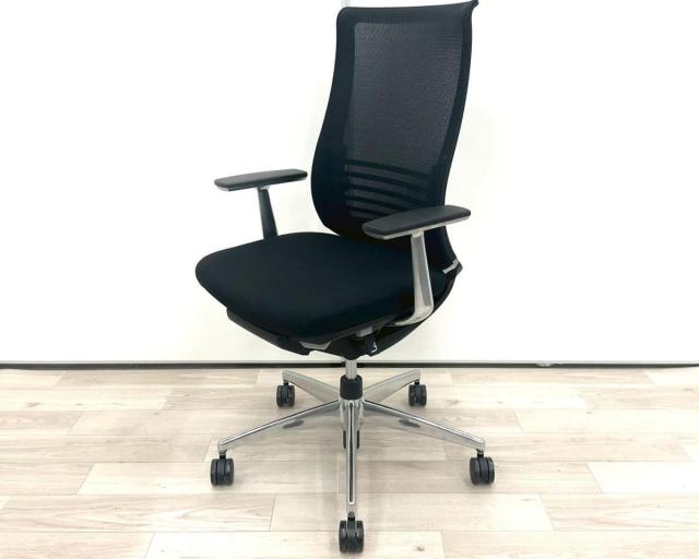 【中古】ベゼル アルミポリッシュ CRS-G2822E6 コクヨ（KOKUYO） 肘付ハイバックチェア
