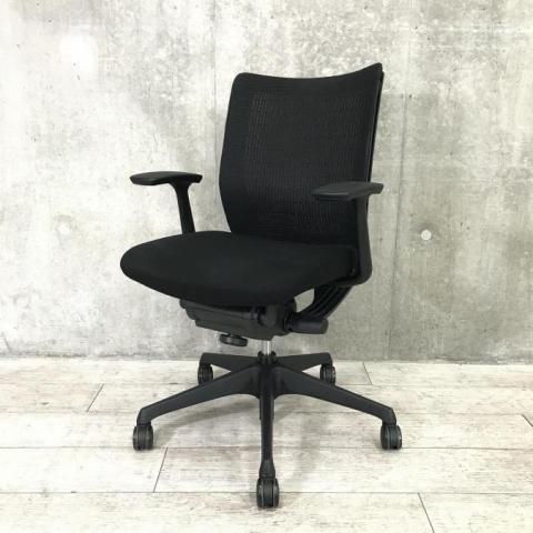 【中古】ヴィスコンテチェア  オカムラ（okamura） 肘付ローバックチェア