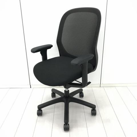 【中古】フィータ KC-FT60ML-SBK プラス（PLUS） 肘付ハイバックチェア
