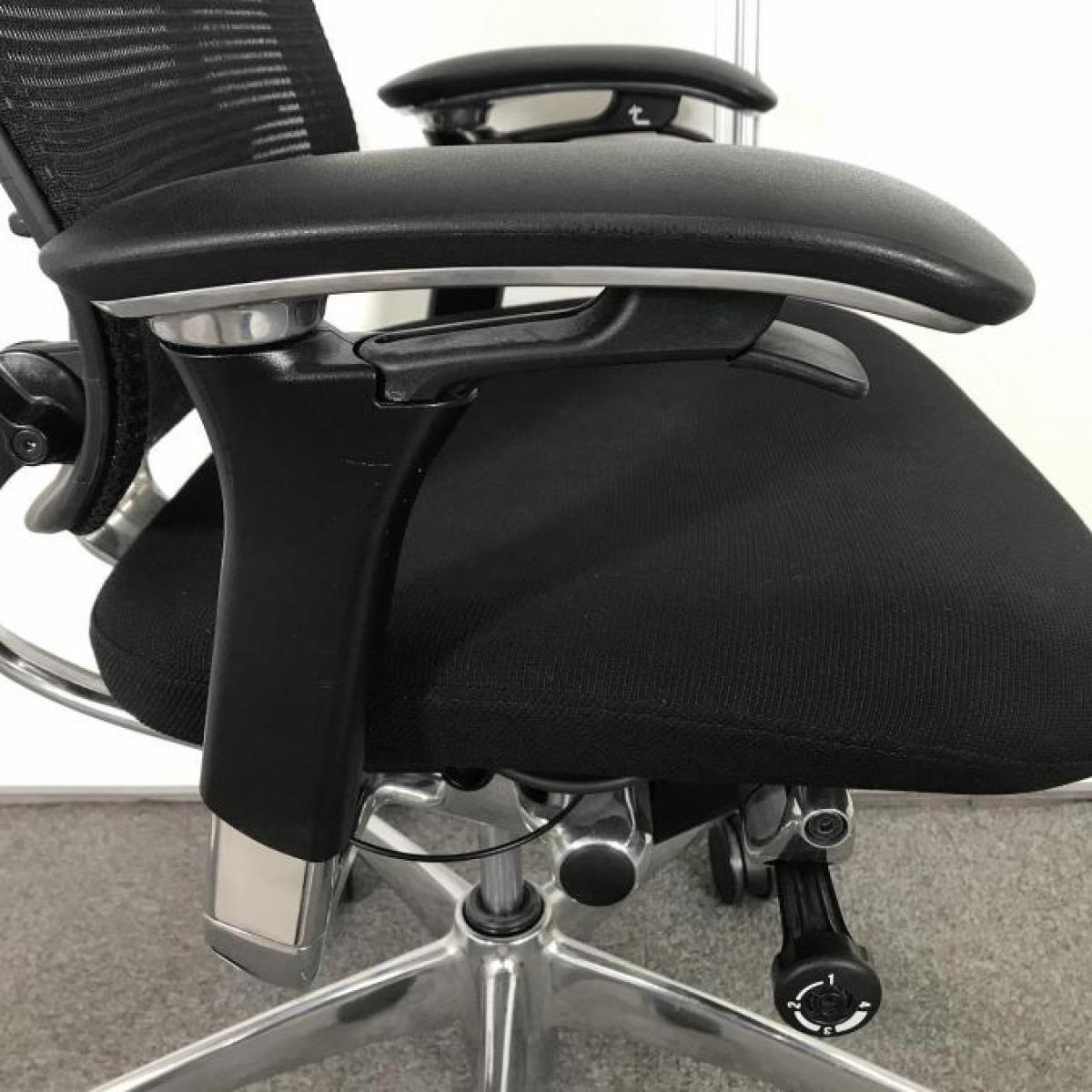 中古】コンテッサチェア CM52AB FBF1 オカムラ/okamura 肘付ハイバック