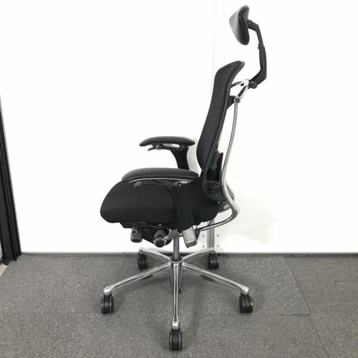 中古】コンテッサチェア CM52AB FBF1 オカムラ/okamura 肘付ハイバック