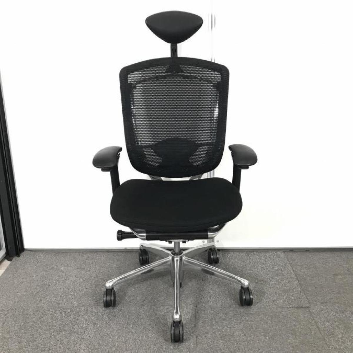 中古】コンテッサチェア CM52AB FBF1 オカムラ/okamura 肘付ハイバック