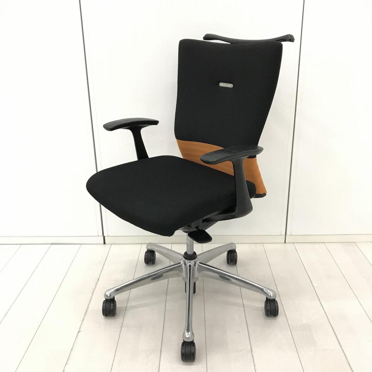 【sayaka5525】中古デスク&モニター、オカムラチェアフィーゴ￼ 中古】フィーゴチェア CJ44BR FAM8 オカムラ/okamura 肘付ミドルバック