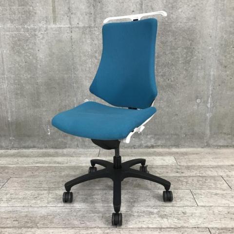 【中古】エフクロス  イトーキ（ITOKI） 肘無ハイバックチェア