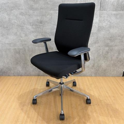 【中古】コーラルチェア CQ47BR FSF1 オカムラ（okamura） 肘付ハイバックチェア