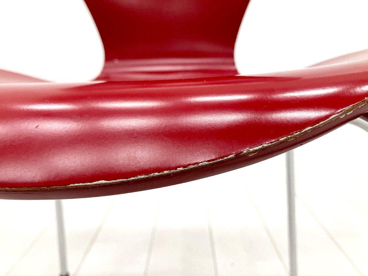 Fritz Hansen フリッツハンセン セブンチェア used レッド2 中古】セブンチェア フリッツハンセン スタッキングチェア 597861