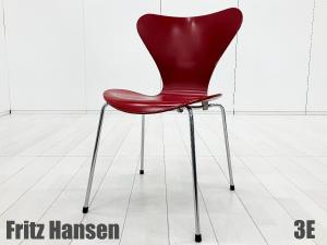 3E)Fritz Hansen/フリッツハンセン　セブンチェア　ラッカー/レッド　北欧　ヤコブセン