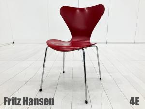 4E)Fritz Hansen/フリッツハンセン　セブンチェア　ラッカー/レッド　北欧　ヤコブセン
