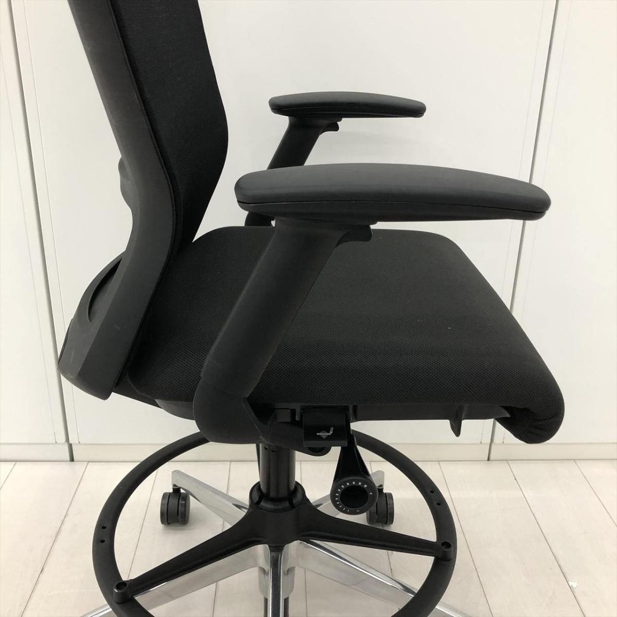 中古】エルフィ ELA2-00B ウチダ/UCHIDA 肘付ハイバックチェア 597930 