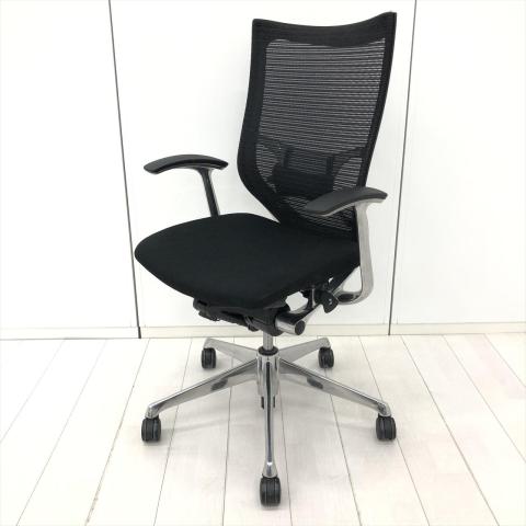 【中古】バロンチェア CP45BS　FDF1 オカムラ（okamura） 肘付ローバックチェア