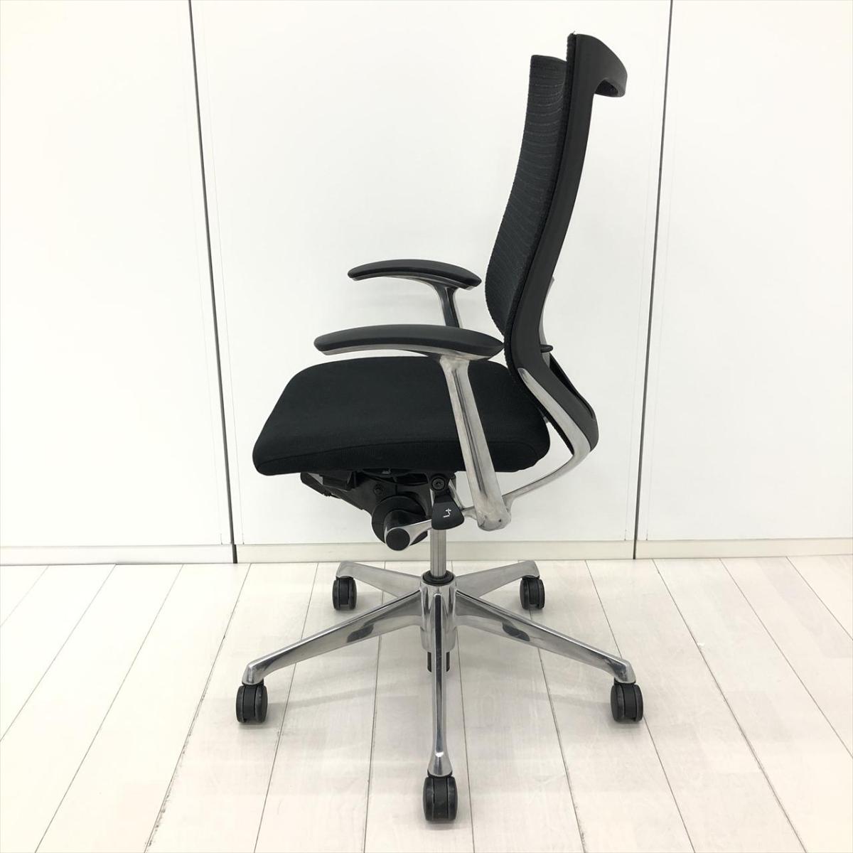 中古】バロンチェア CP45BS FDF1 オカムラ/okamura 肘付ローバック 
