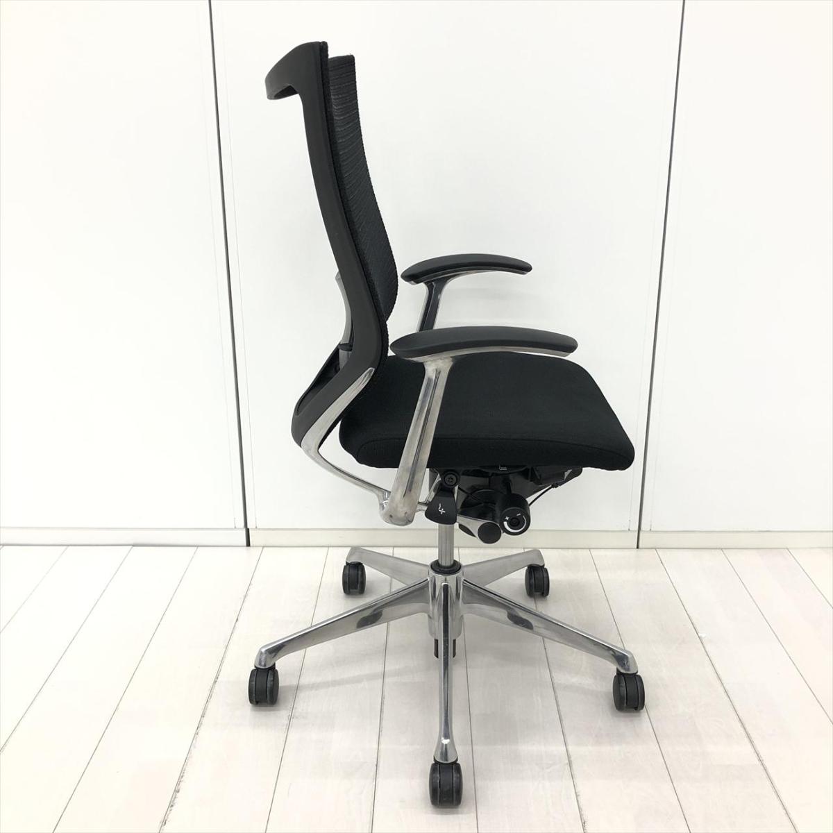 中古】バロンチェア CP45BS FDF1 オカムラ/okamura 肘付ローバック 