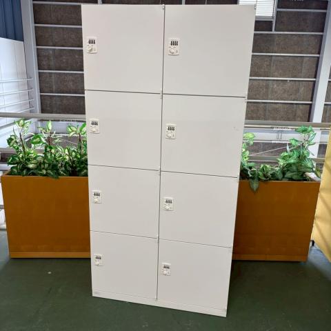 【中古】レクトラインロッカー 4BR33X ZA75 オカムラ（okamura） 8人用パーソナルロッカー