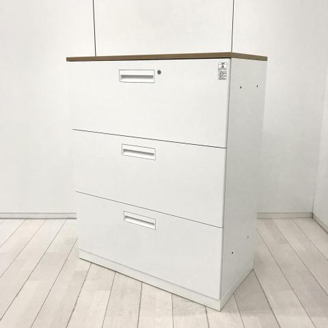 【中古】エディア  コクヨ（KOKUYO） ハイキャビネット／両開き＋3段ラテラル