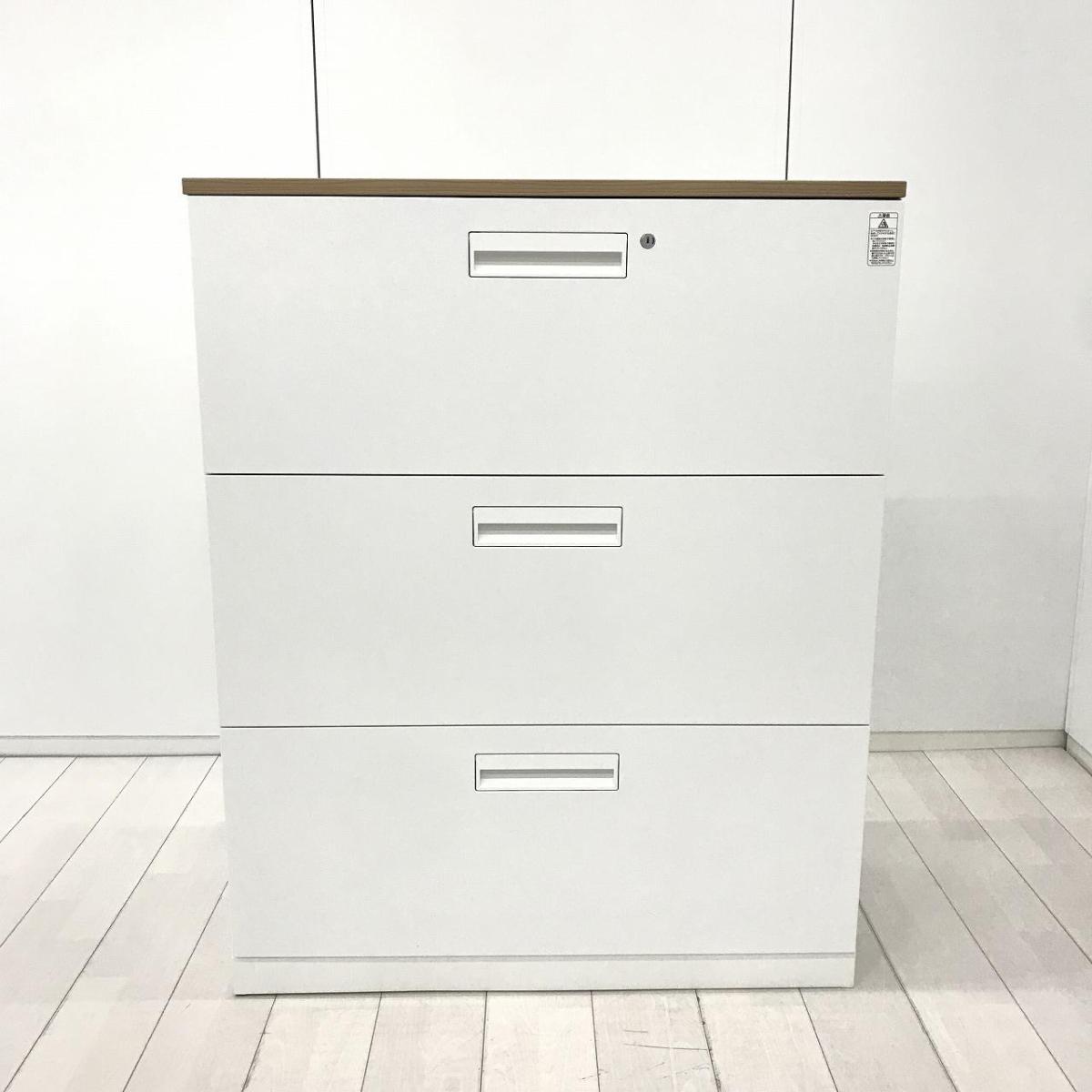 中古】エディア コクヨ/KOKUYO ハイキャビネット／両開き＋3段ラテラル