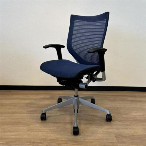 【中古】バロンメッシュチェア  オカムラ（okamura） 肘付ローバックチェア