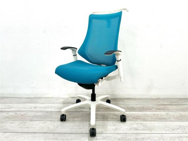【中古】エフメッシュ KF-370JBH-W9A3 イトーキ（ITOKI） 肘付ハイバックチェア