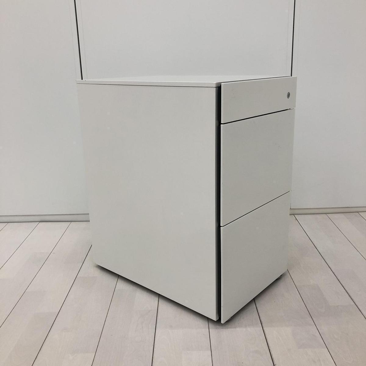 【お値下げ】ITOKI サイドワゴン3段　ナラ(ハギ材 ) UTTO FOAK 中古】インステート JM-046MRCS-W9 イトーキ/ITOKI ワゴン3段 598309