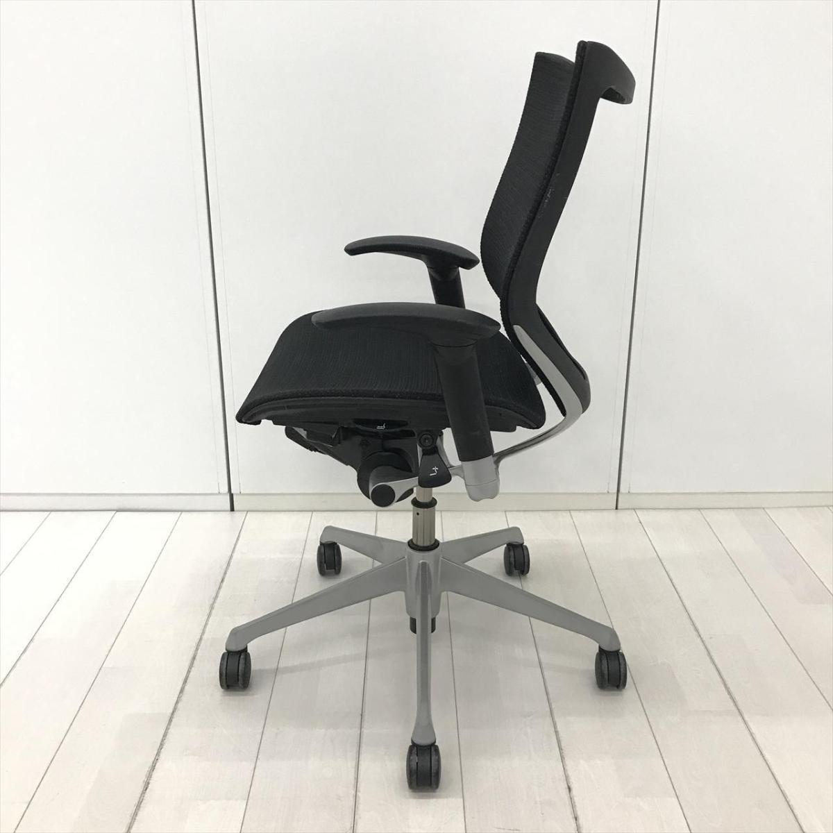 中古】バロンチェア CP83CR FDH1 オカムラ/okamura 肘付ローバック