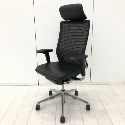 【中古】コーラルチェア CQ85BS FK61 オカムラ（okamura） 肘付ハイバックチェア