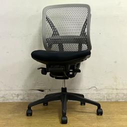 【在庫入替セール】イナバ　イエラチェア　ローバック　樹脂メッシュ　肘無しモデル　背：グレー　座：ブラック　フレーム：ブラック【愛知・名古屋・豊田・静岡・浜松】