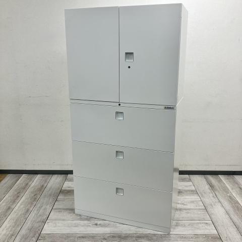 【中古】レクトライン 4B311F ZA75　4BG3ZC ZA75 オカムラ（okamura） ハイキャビネット／両開き＋3段ラテラル