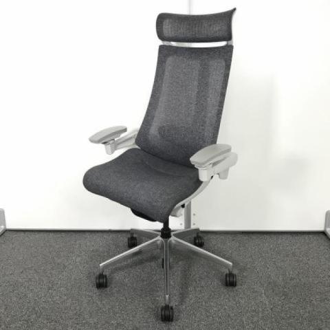 【中古】アクト メッシュ 樹脂 KG-457JE-ZNT3 イトーキ（ITOKI） 肘付ハイバックチェア